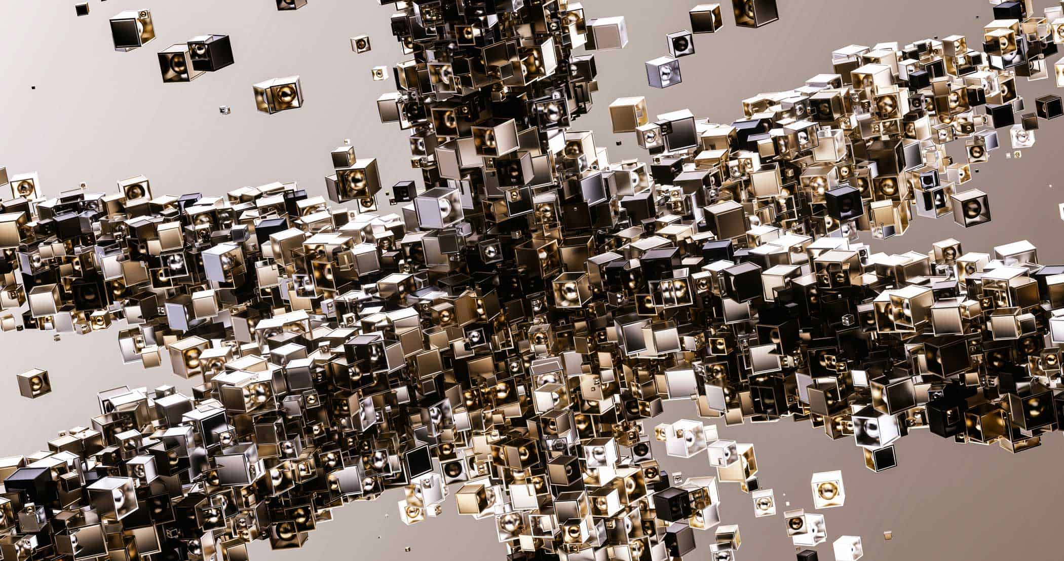 A manipulated image showing hundreds and hundreds of computers linked together to create a star